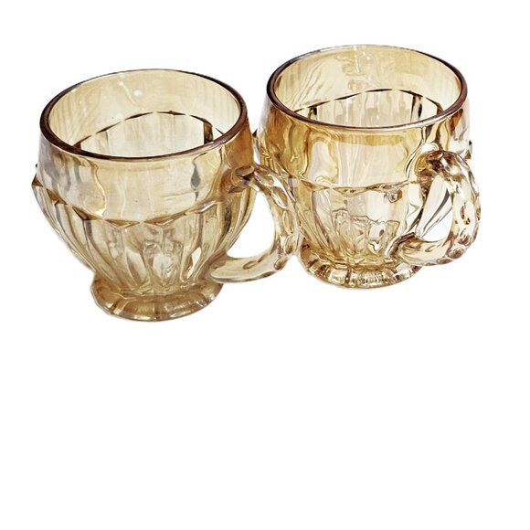Glass Amber Set of 2 Drinking Glasses – 8-12 oz - Picture 4 of 4